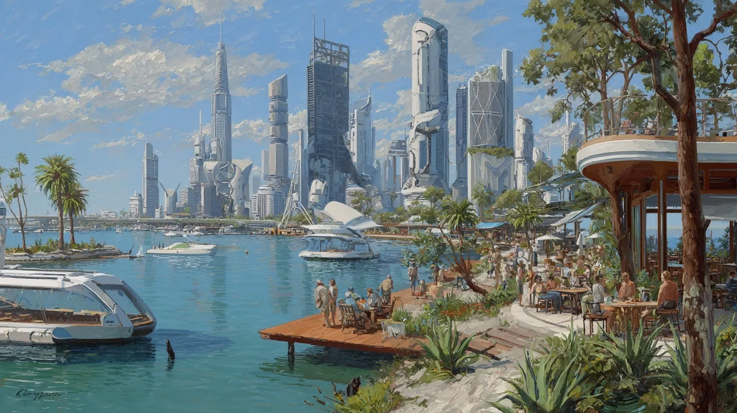 Coastal Australian city representing the future we're building